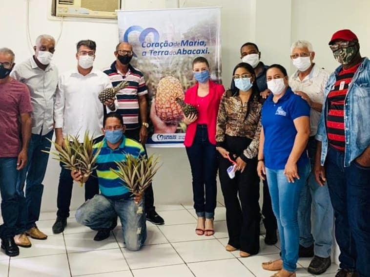 Reunião com os produtores de abacaxi.
