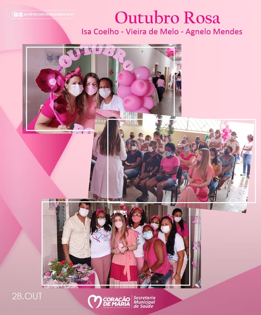 Outubro Rosa na USF ISA COELHO, VIEIRA DE MELO E AGNELO MENDES.